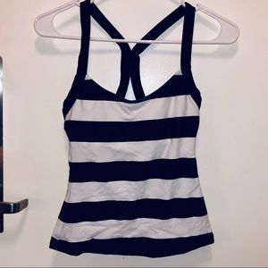Black n white strip tank top stylish